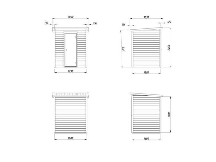 Palmako Eir sauna inkl. ovn 183 x 203 cm